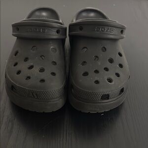 CROCS Black Platform Clogs